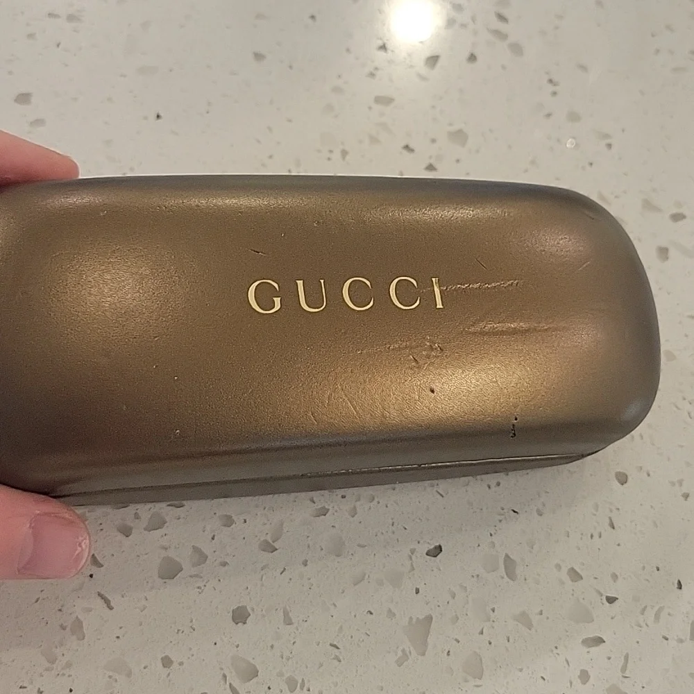 Gucci Tortoise Frame Flex Temples Glasses Italy GG 1634 RT7 140 with Case